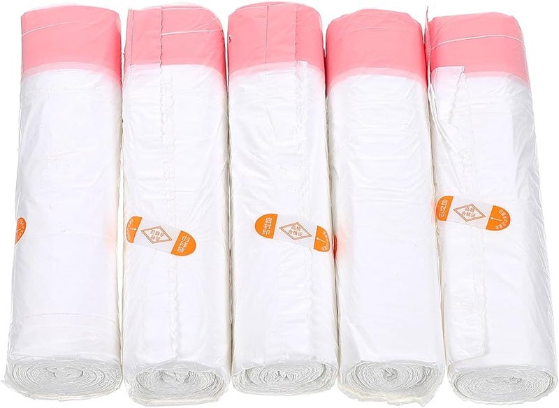 GARVALON أكياس قمامة ثقيلة بسحب رباط 45X50 سم 5 قطع أكياس قمامة سميكة للاستخدام مرة واحدة - Image 1